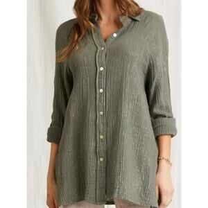 Scandal Italy Adeline  Long Sleeves Top size large‎ olive